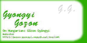 gyongyi gozon business card