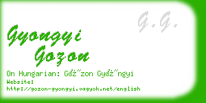 gyongyi gozon business card